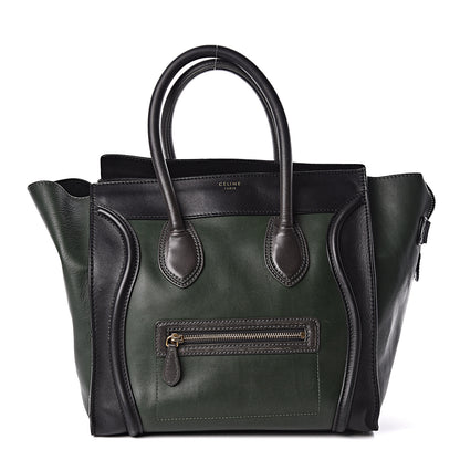 Celine Smooth Calfskin Mini Tri-Color Luggage Forest 1 of 16