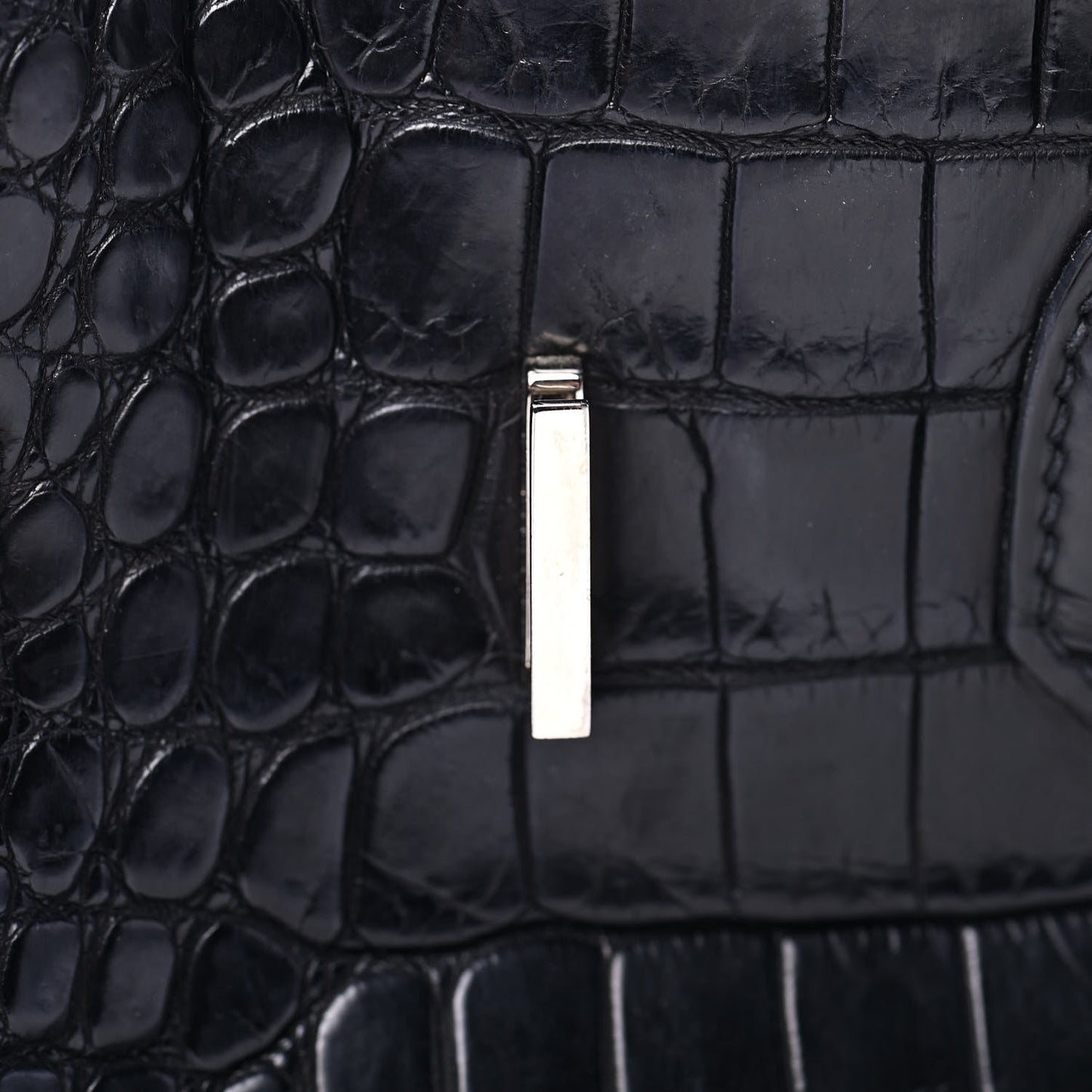 Matte Porosus Crocodile Birkin 35 Black