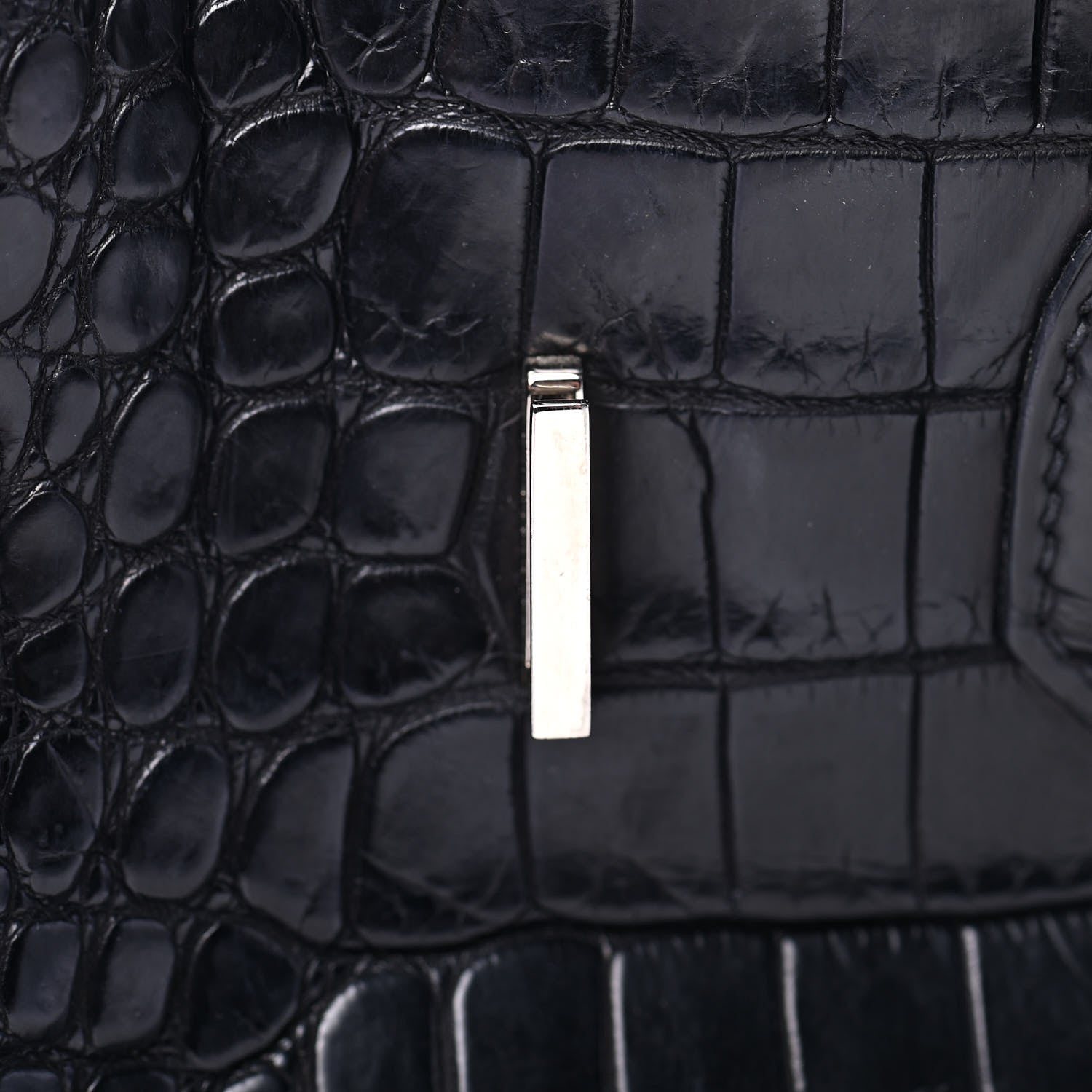 Hermes Matte Porosus Crocodile Birkin 35 Black 24 of 31
