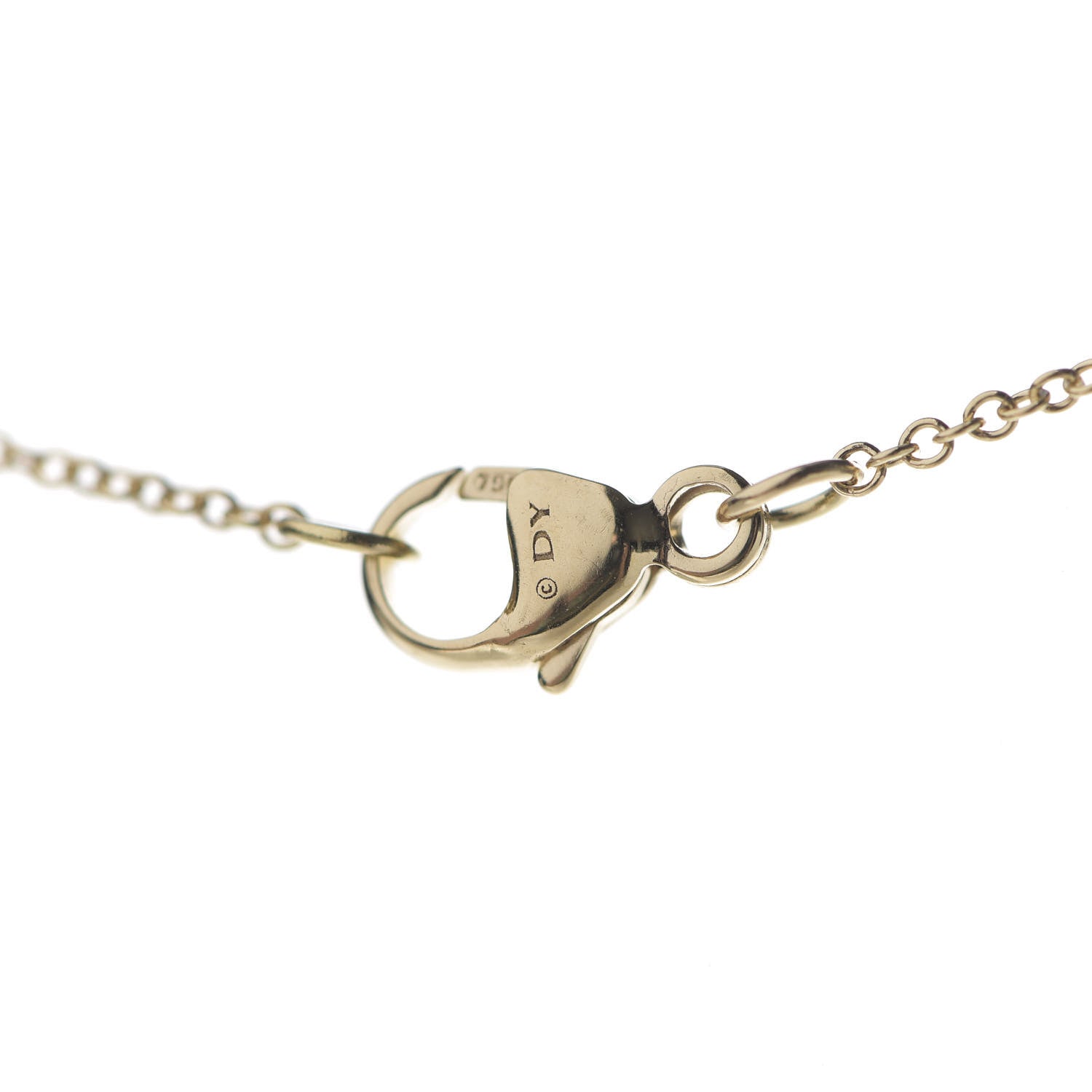 David Yurman 18K Yellow Gold Diamond Pearl 9mm Solari Pendant Necklace 5 of 5