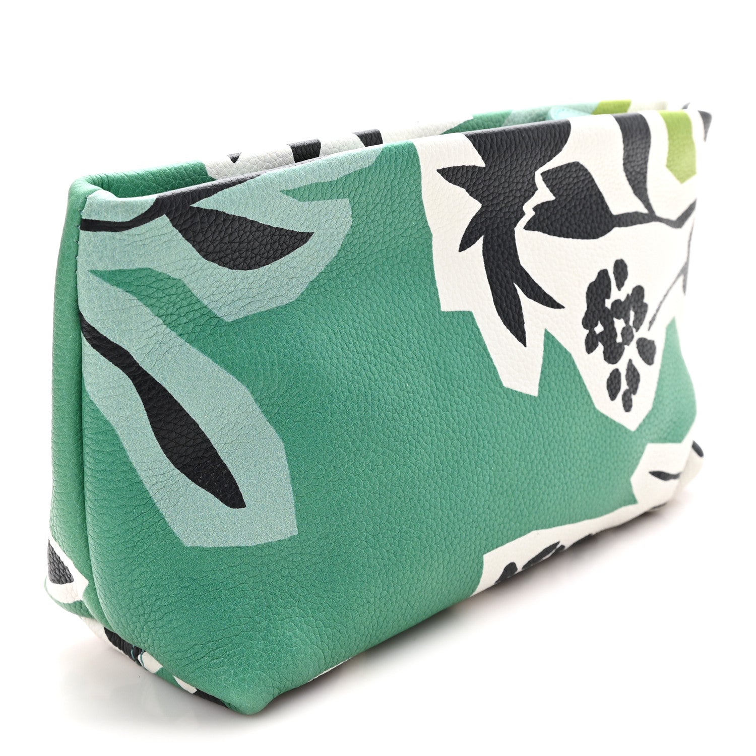Burberry Prorsum Grained Calfskin Print Pouch Lawn Green Aqua Green 3 of 9