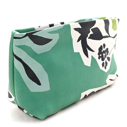 Burberry Prorsum Grained Calfskin Print Pouch Lawn Green Aqua Green 3 of 9