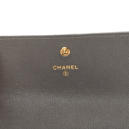 Chanel Caviar Quilted Medium Boy Flap Wallet Grey 6 of 8
