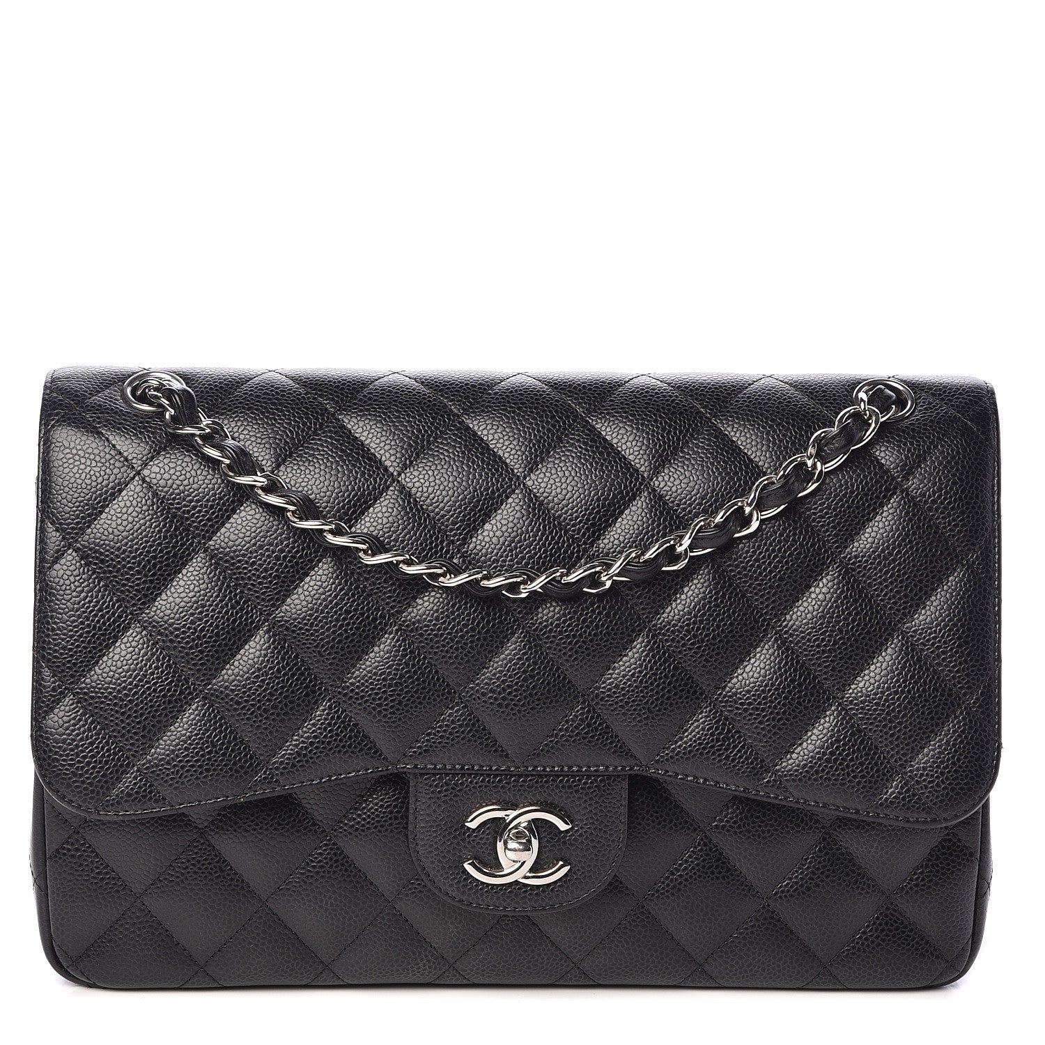 Chanel Caviar Quilted Jumbo Double Flap Black 1 of 11