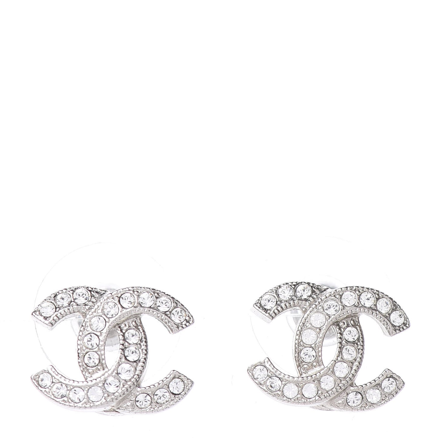 Crystal Timeless CC Earrings Silver