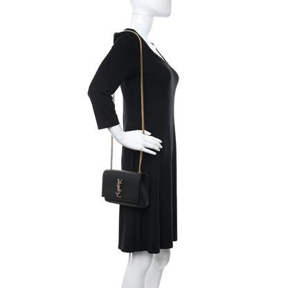 Saint Laurent Calfskin Small Monogram Kate Satchel Black 2 of 11