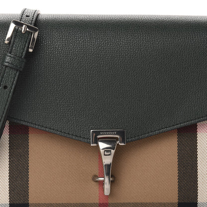 Burberry Derby Calfskin House Check Small Macken Crossbody Bag Dark Bottle Green 11 of 11
