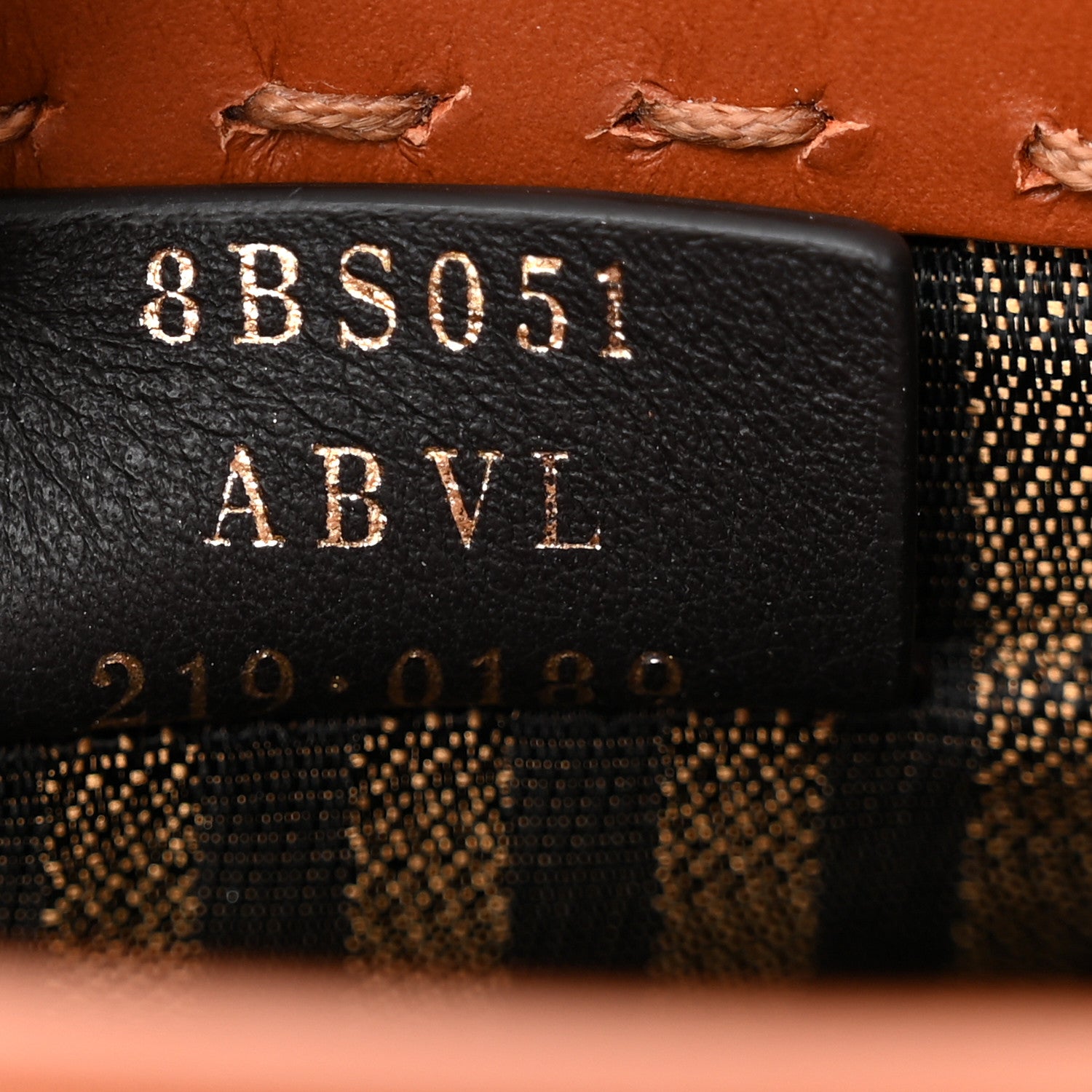 Fendi Vitello King Plexiglass Logo Embossed Mini Fendi Sunshine Shopper Tote Cuoio 7 of 11