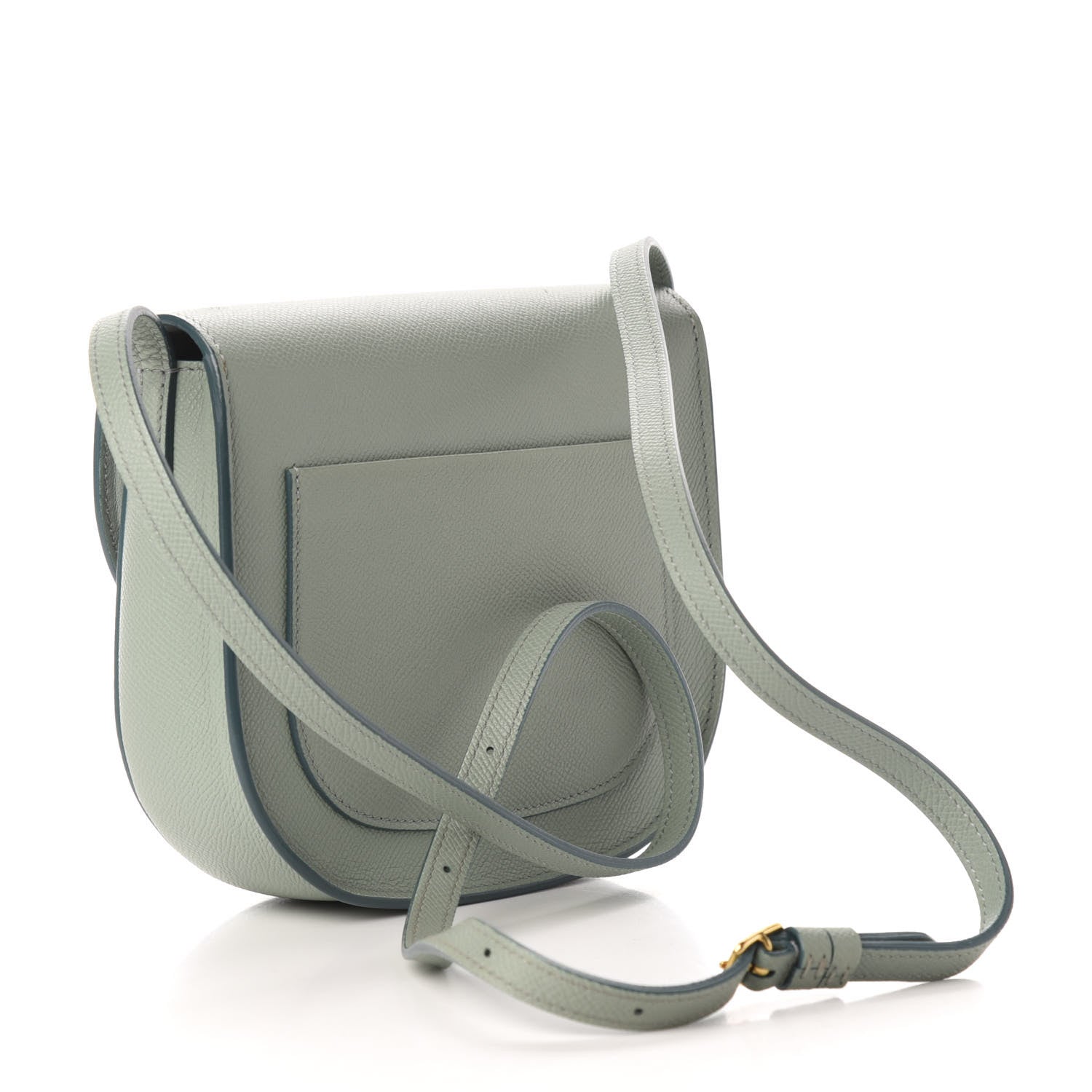 Celine Grained Calfskin Small Trotteur Jade 3 of 9