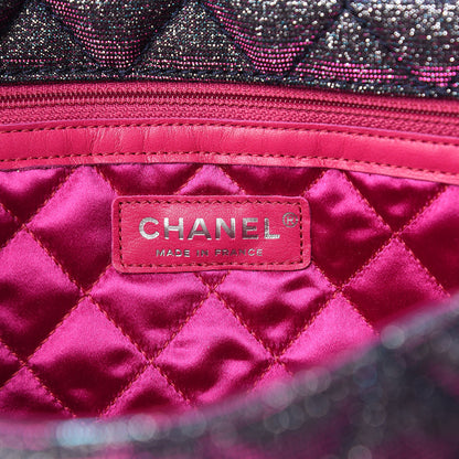 Chanel Iridescent Glitter Fabric Jumbo Single Flap Multicolor 6 of 12