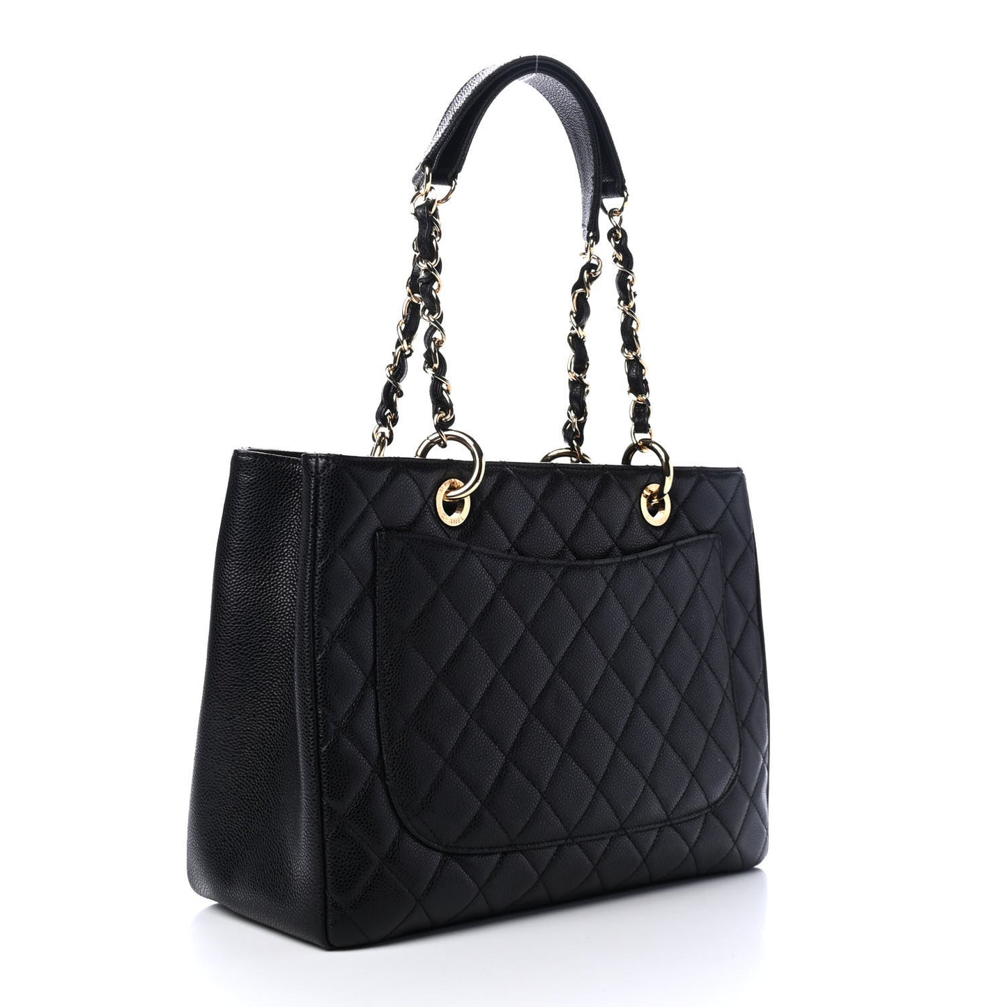 Caviar Quilted Grand Shopping Tote GST Black
