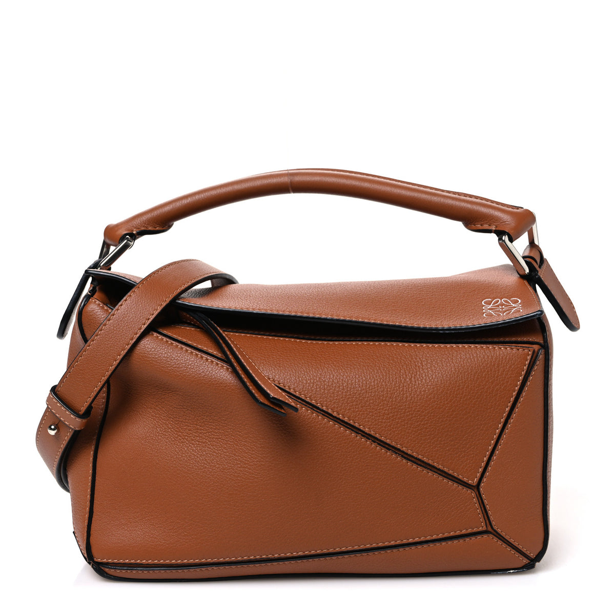 Loewe Calfskin Small Puzzle Bag Tan 1 of 11