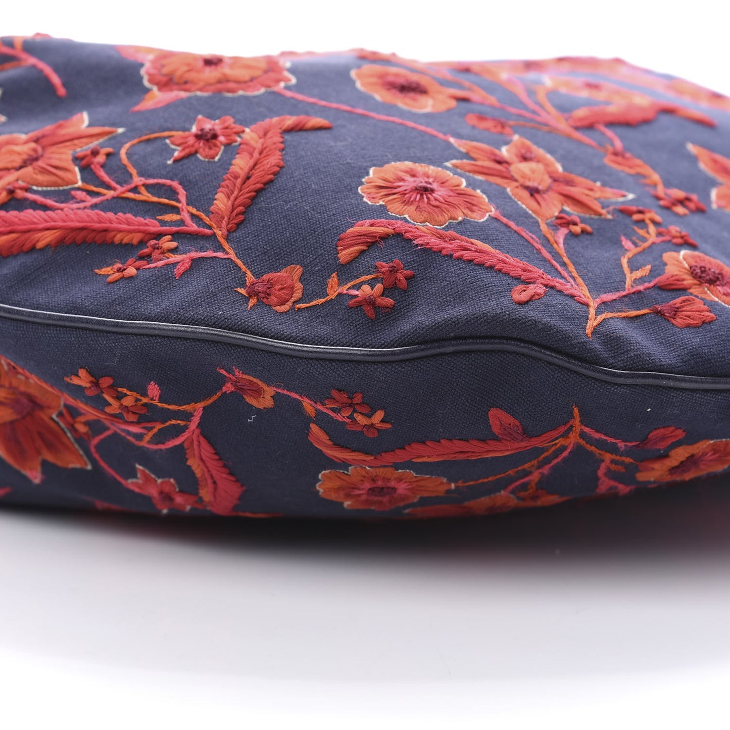 Canvas Embroidered Wave Hobo Blue Red