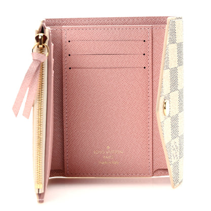 Louis Vuitton Damier Azur Victorine Wallet Rose Ballerine 5 of 8