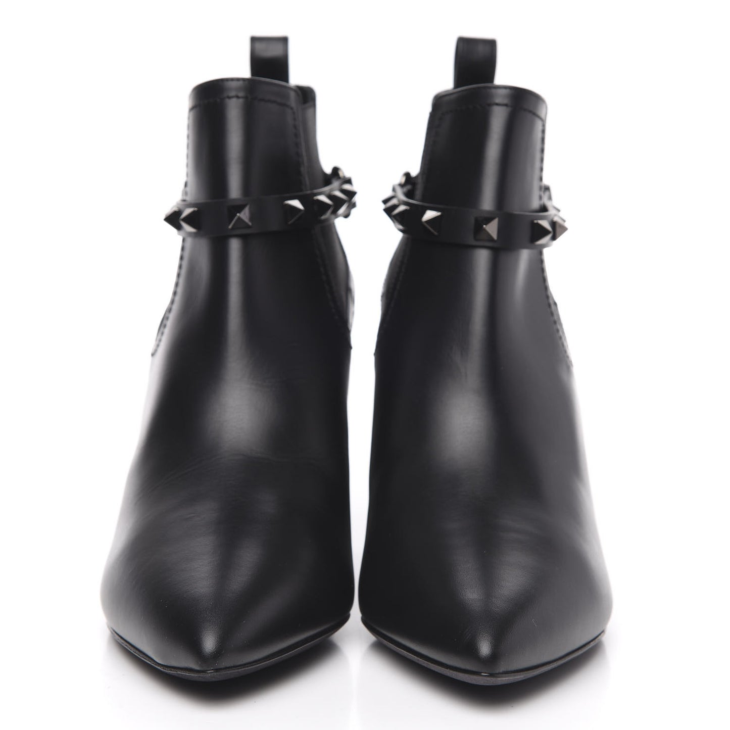 Calfskin Rockstud Chelsea 85mm Ankle Boots 39 Black