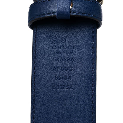 Gucci Moon Calfskin Interlocking G 37mm Belt 85 34 Cobalt Blue 3 of 8