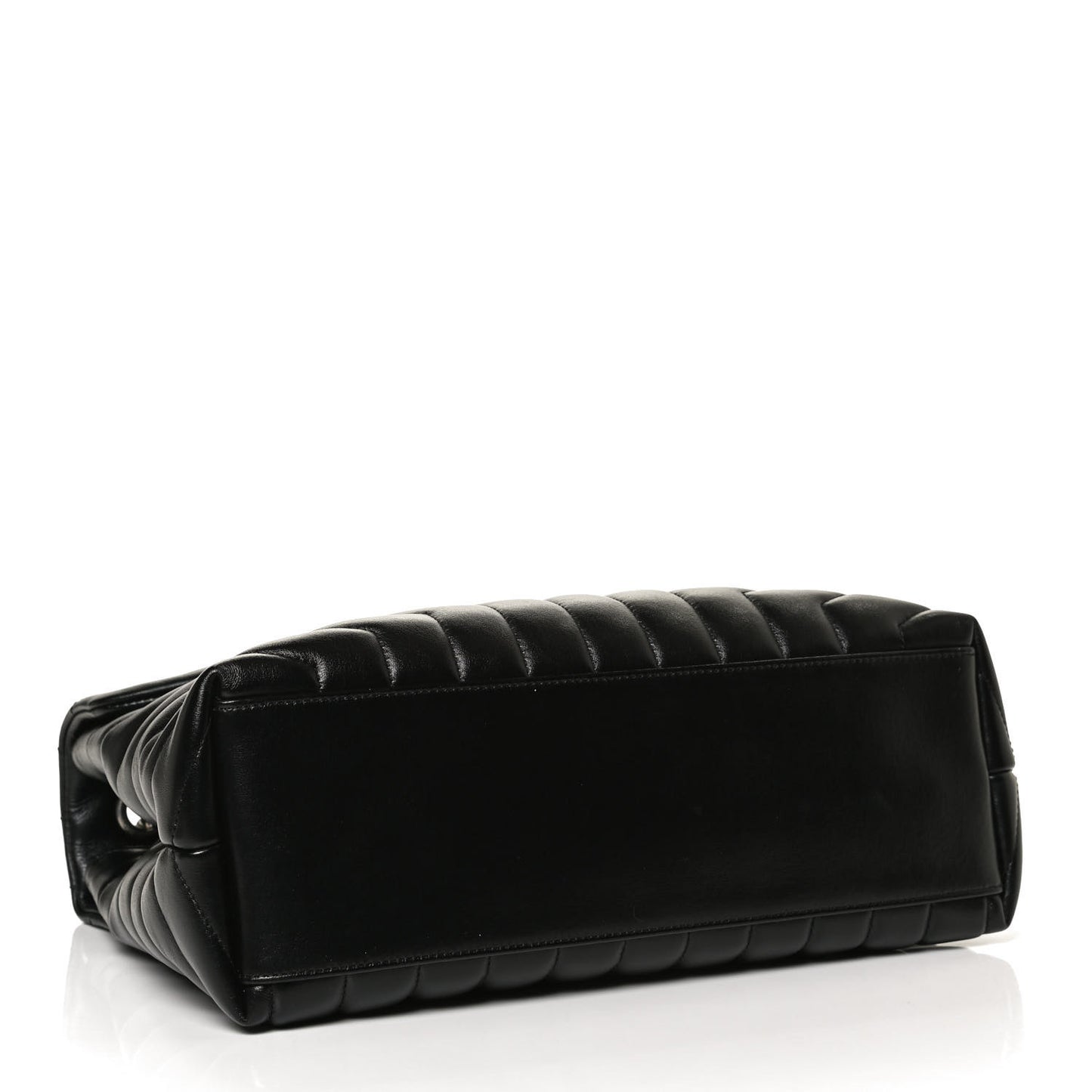 Calfskin Y Quilted Monogram Medium Loulou Chain Satchel Black