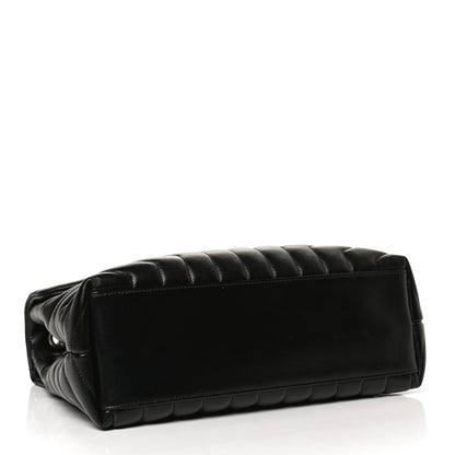 Saint Laurent Calfskin Y Quilted Monogram Medium Loulou Chain Satchel Black 4 of 12