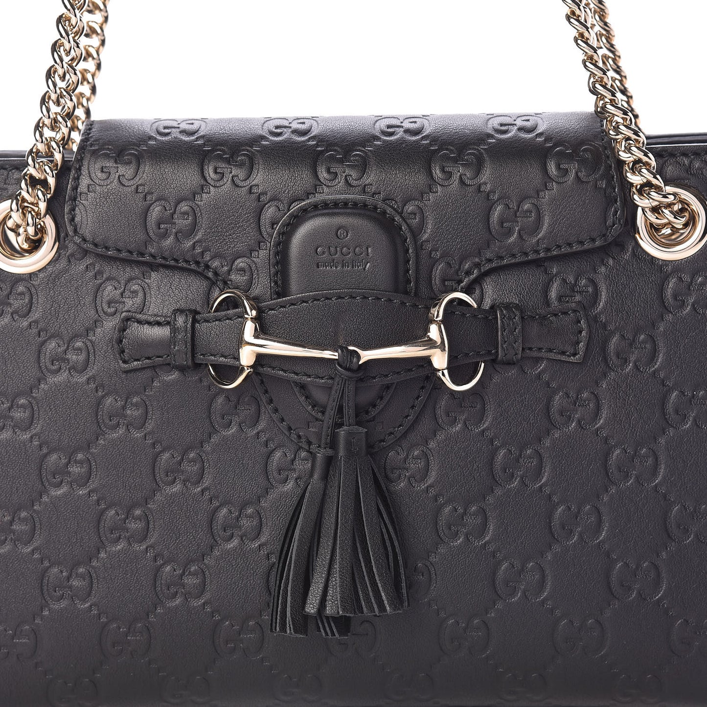 Guccissima Small Emily Shoulder Bag Black