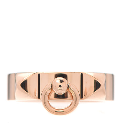 Hermes 18K Rose Gold PM Collier De Chien Ring 53 6.25 1 of 5