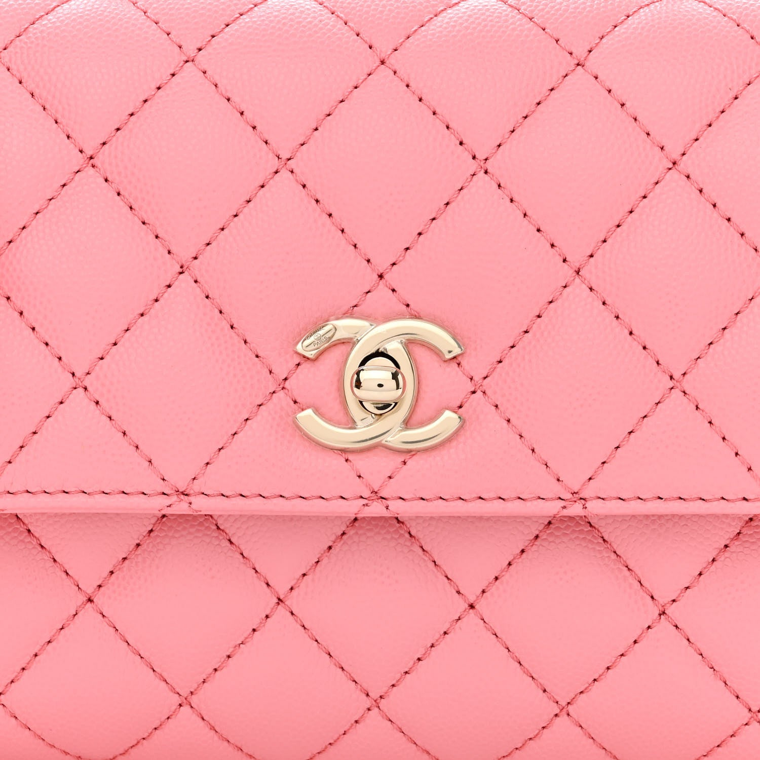 Chanel Caviar Quilted Mini Coco Chain Handle Flap Pink 8 of 11