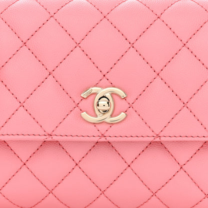 Chanel Caviar Quilted Mini Coco Chain Handle Flap Pink 8 of 11