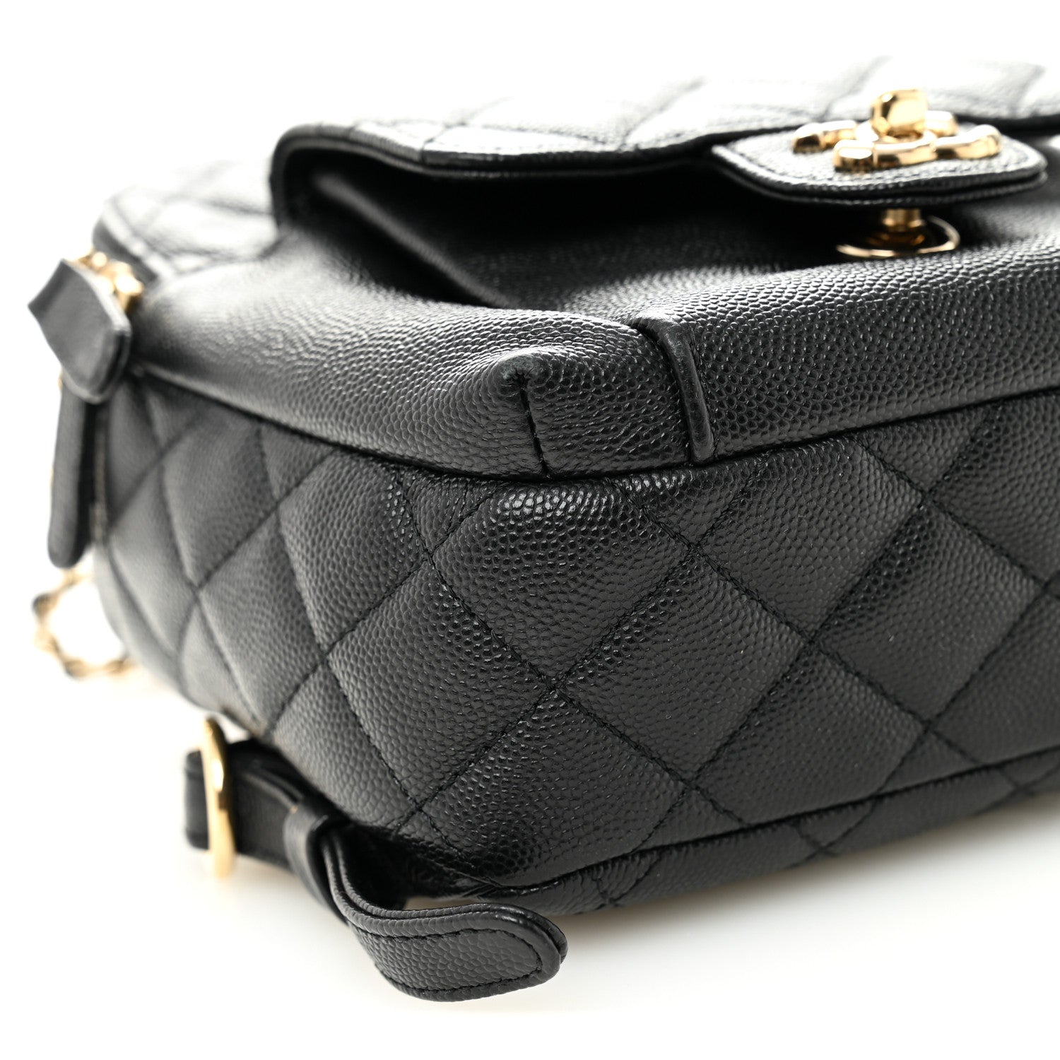 chanel backpack caviar leather Skin Triple Coco Turnlock Beige Gold-Tone Hardware, Pre-Owned Chanel Caviar Leather Cargo Duma