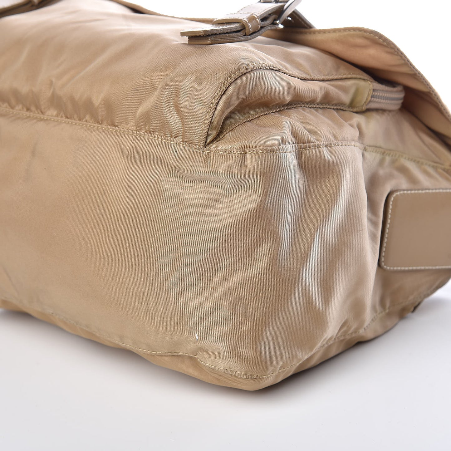 Tessuto Nylon Vela Messenger Bag Beige