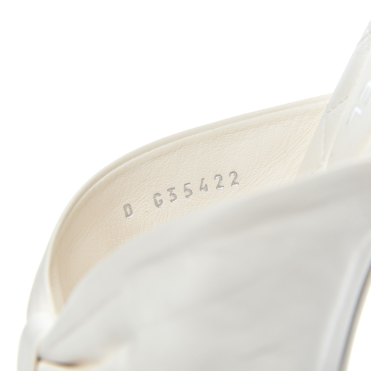 Chanel Lambskin Pearl Bow CC Flat Sandals 38 White 8 of 17