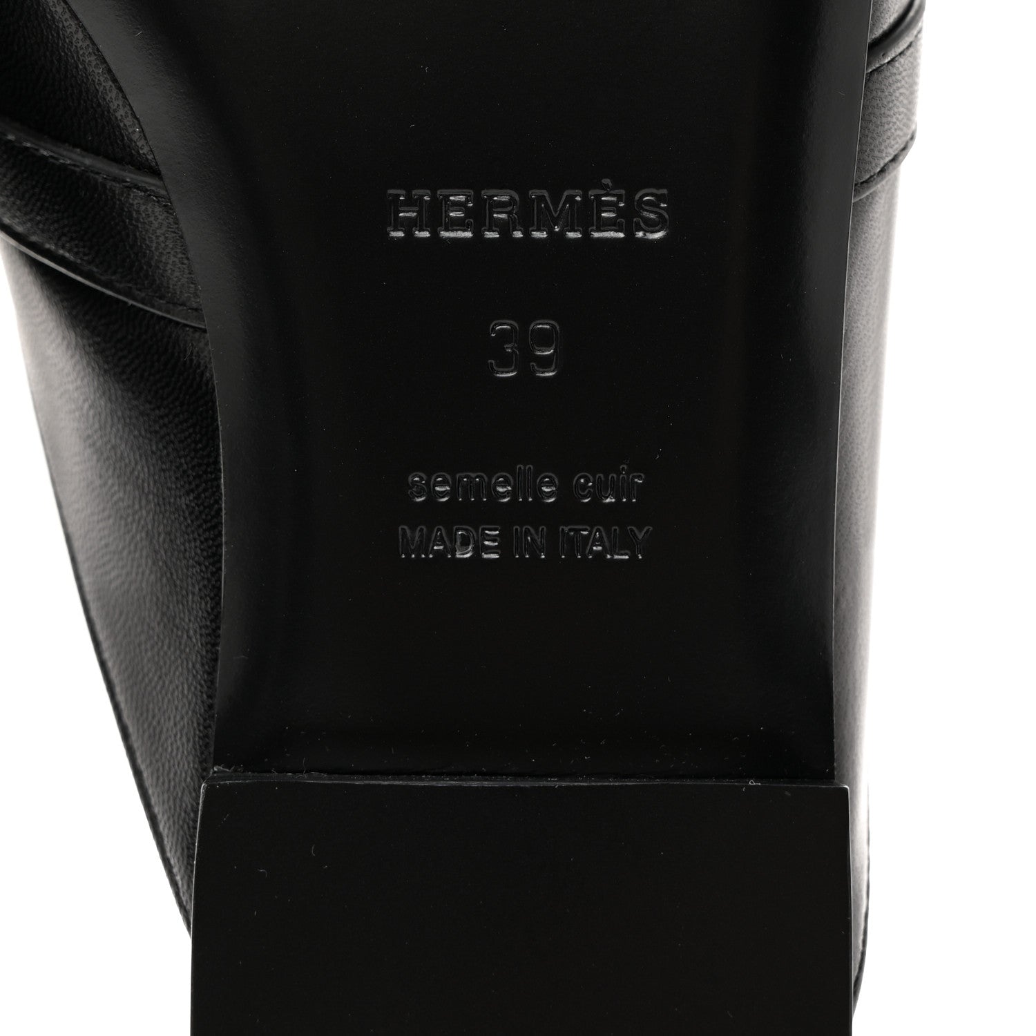 Hermes Goatskin Oz Mules 39 Black 8 of 9