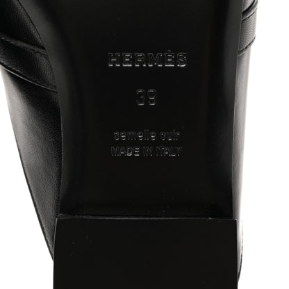 Hermes Goatskin Oz Mules 39 Black 8 of 9