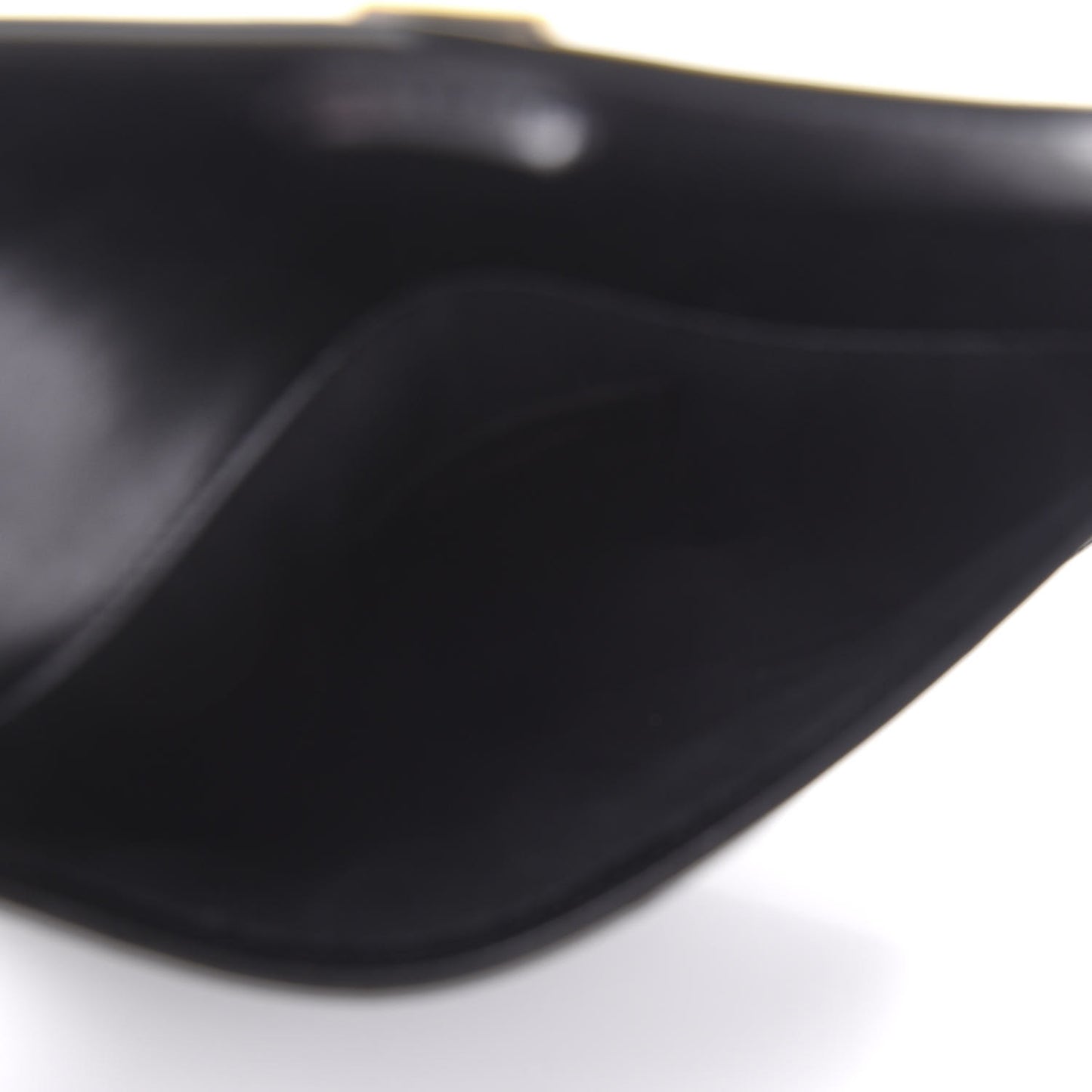 Smooth Shiny Calfskin Monogram Uptown Baby Pouch Black