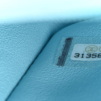 Chanel Lambskin Quilted Mini Rectangular Flap Neon Blue 7 of 9