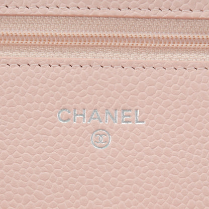 Chanel Pearly Caviar Quilted Wallet On Chain WOC Pink 5 of 8