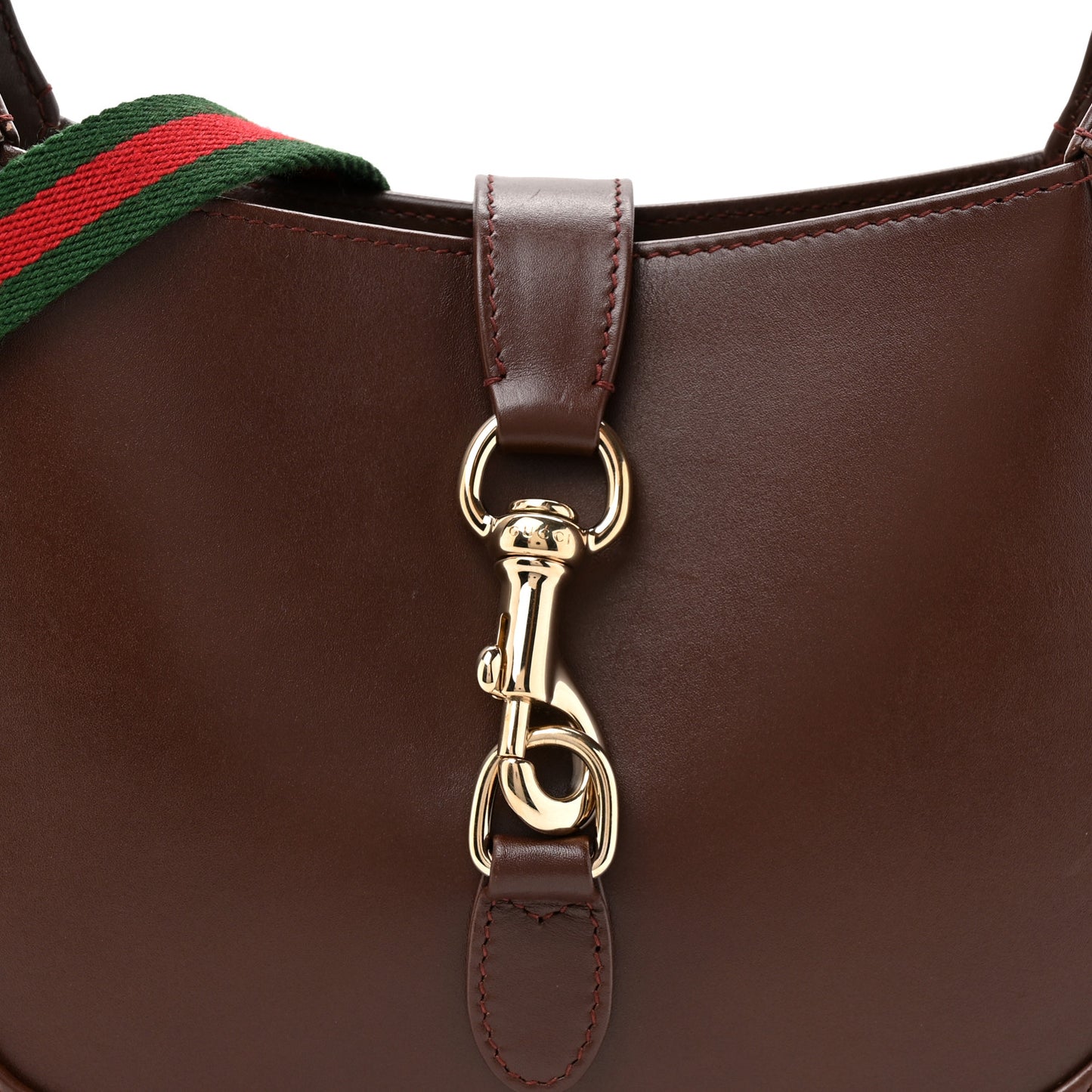 Ancora Calfskin Small Jackie Shoulder Bag Sweet Chestnut