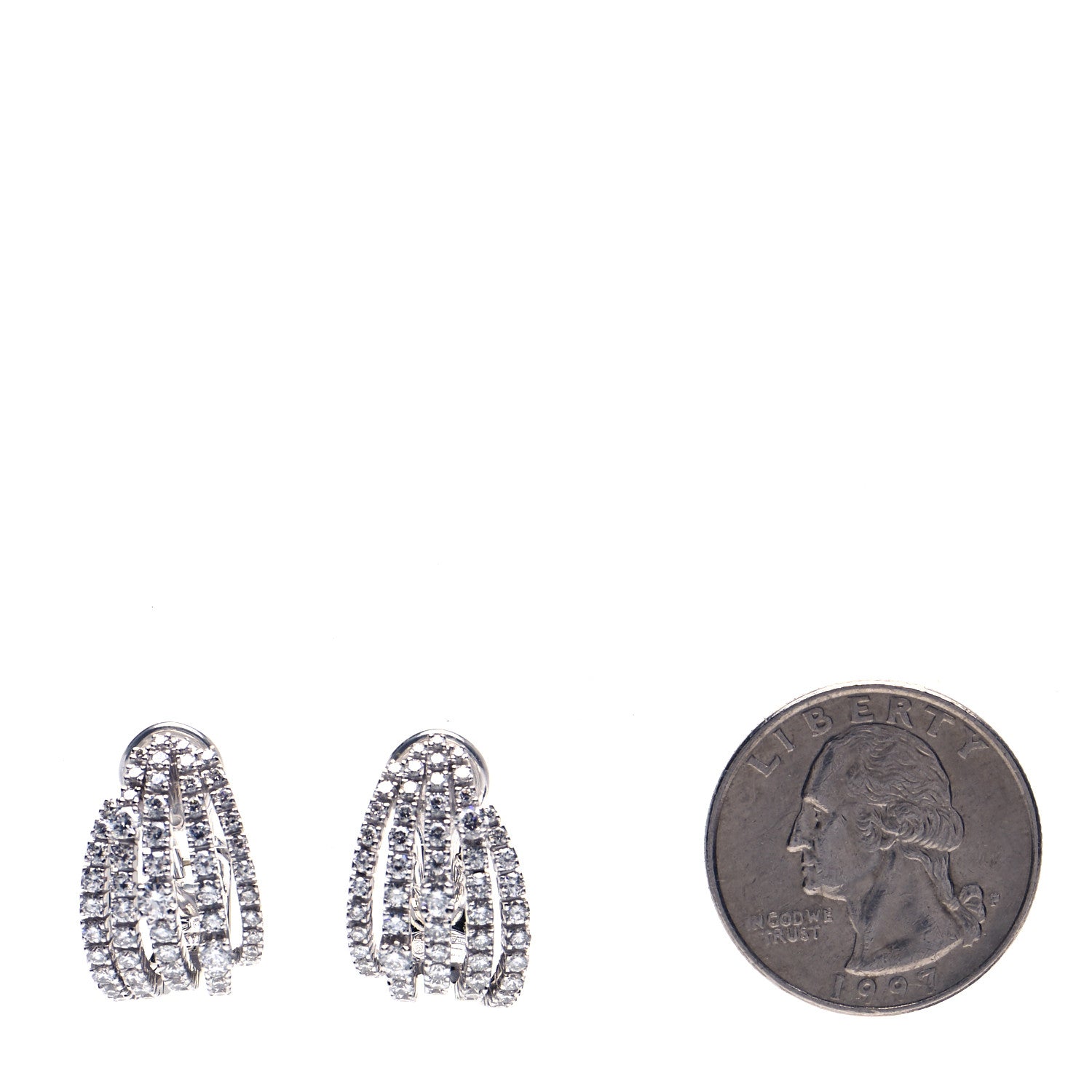 Damiani 18K White Gold Diamond Notte Di San Lorenzo Earrings 2 of 6
