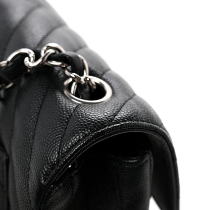 Chanel Caviar Chevron Quilted Mini Rectangular Flap Black 14 of 14
