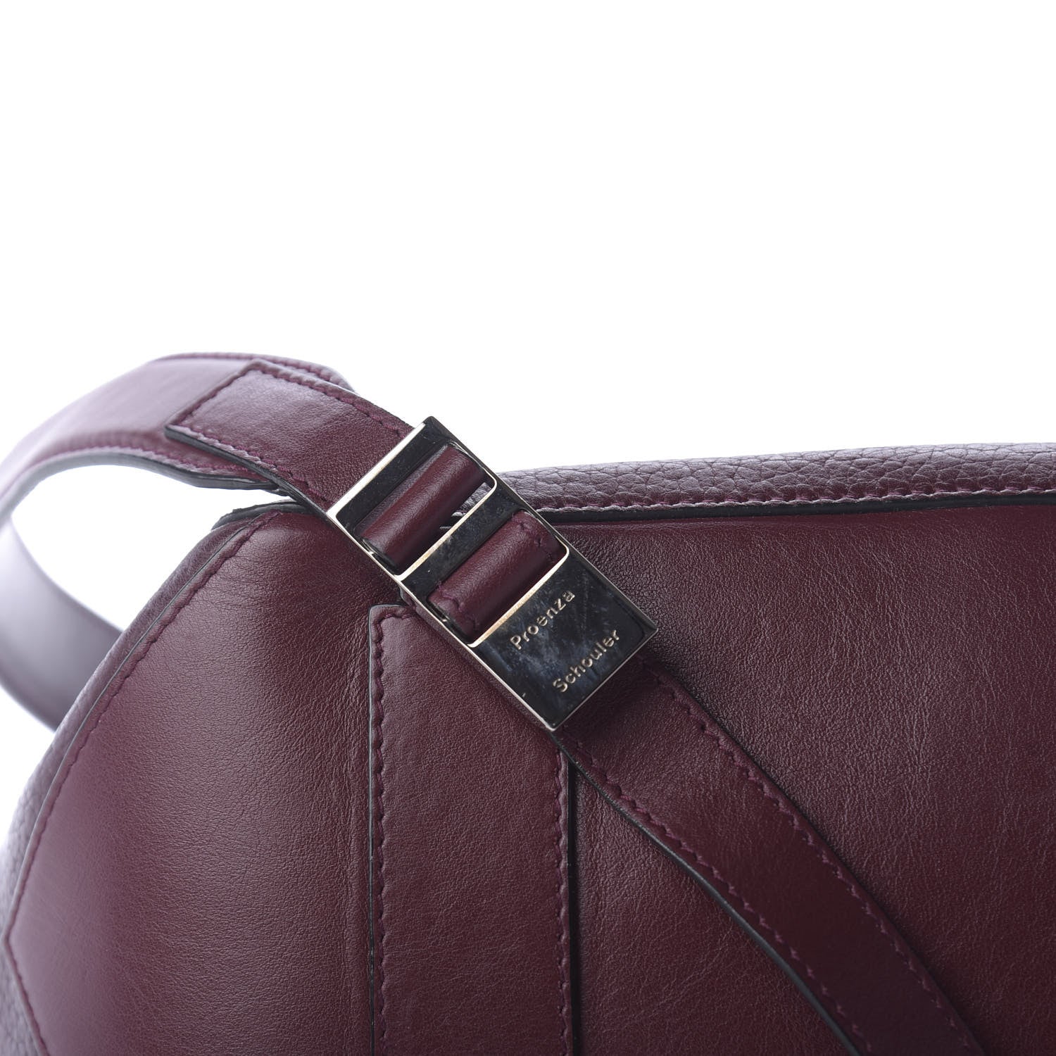 Proenza Schouler Pebbled Calfskin Small PS Courier Backpack Oxblood 7 of 10