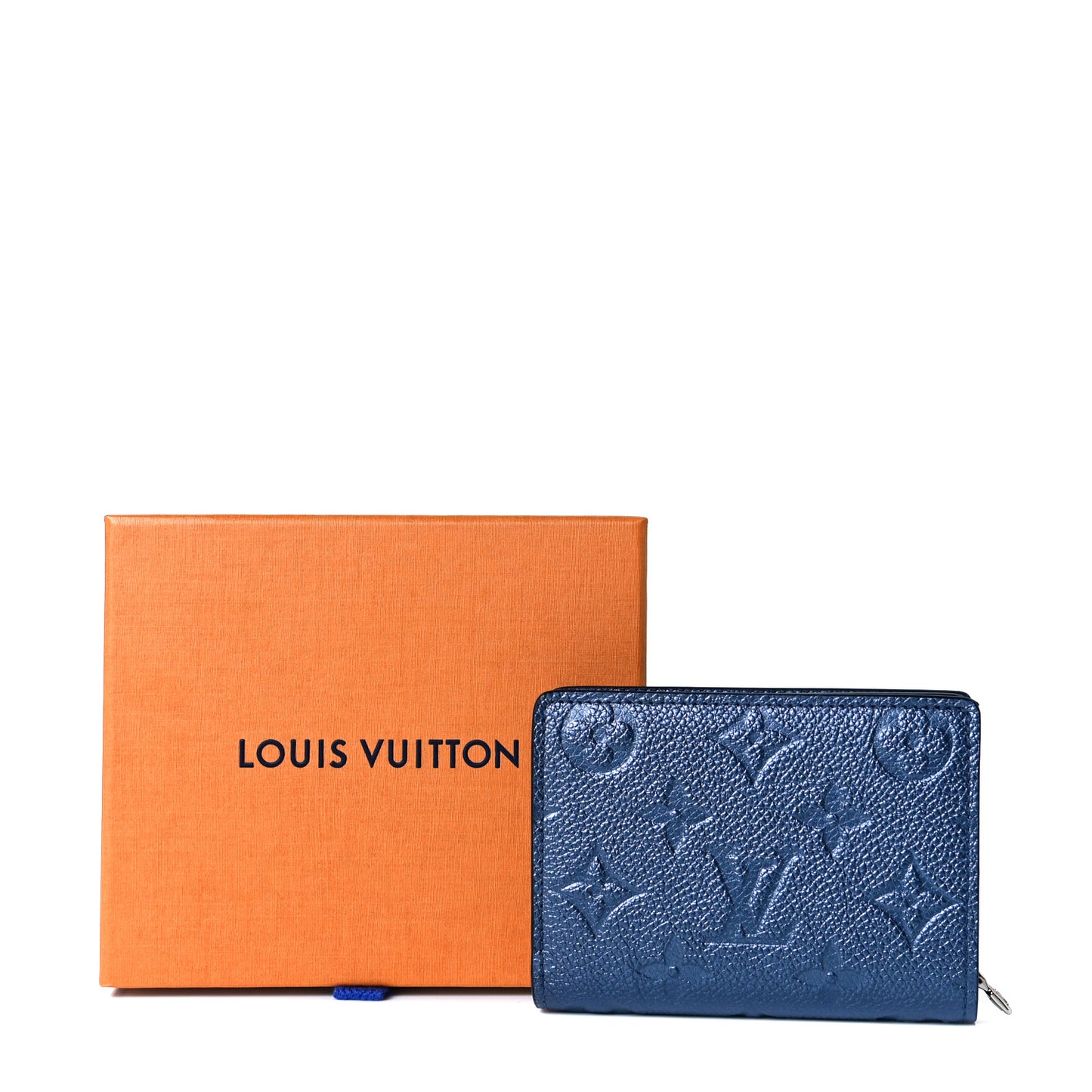 Metallic Empreinte Clea Wallet Navy Nacre