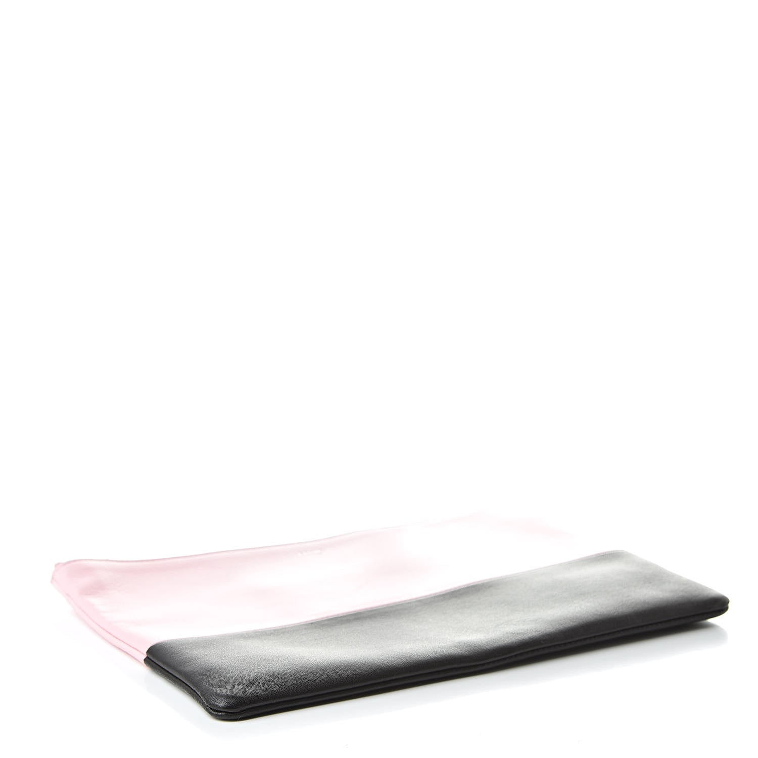 Celine Lambskin Bi-Color Solo Clutch Pouch Pale Pink Espresso 4 of 8