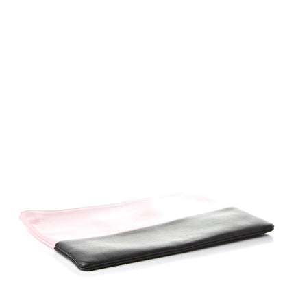 Celine Lambskin Bi-Color Solo Clutch Pouch Pale Pink Espresso 4 of 8