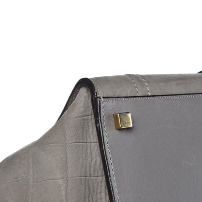 Celine Crocodile Embossed Nubuck Large Phantom Luggage Grey 11 of 18