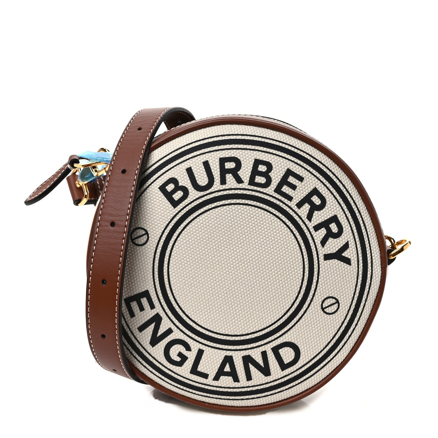 Burberry Cotton Canvas Mini Louise Crossbody Bag Natural Tan 1 of 11