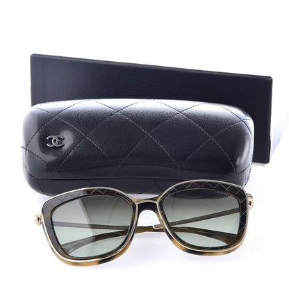 Chanel Acetate Quilted Metal Butterfly Sunglasses 4238-A Brown 8 of 8