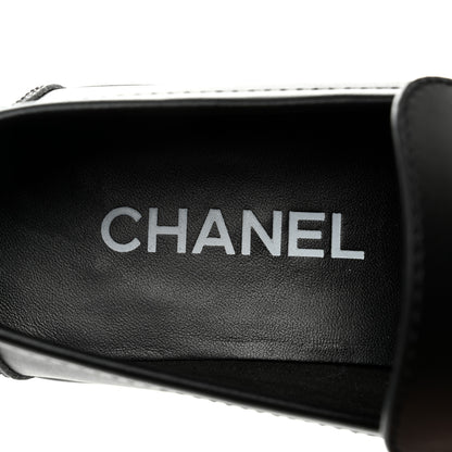 Chanel Calfskin CC Platform Loafers 38 Black 6 of 9