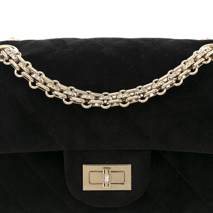 Chanel Velvet Quilted Crystal Mini 2.55 Reissue Flap Black 8 of 10