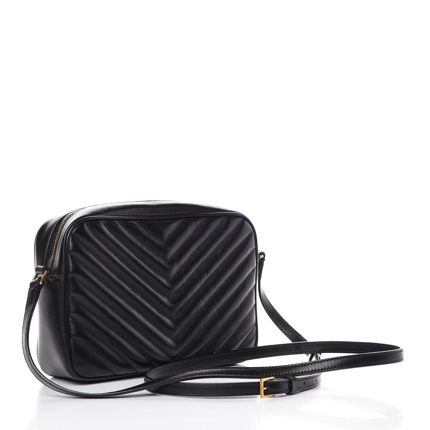Calfskin Matelasse Monogram Lou Camera Bag Black