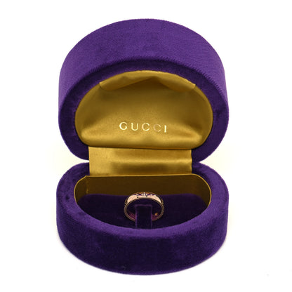 Gucci 18K Rose Gold Enamel 4mm Icon Blooms Band Ring 57 8 6 of 6