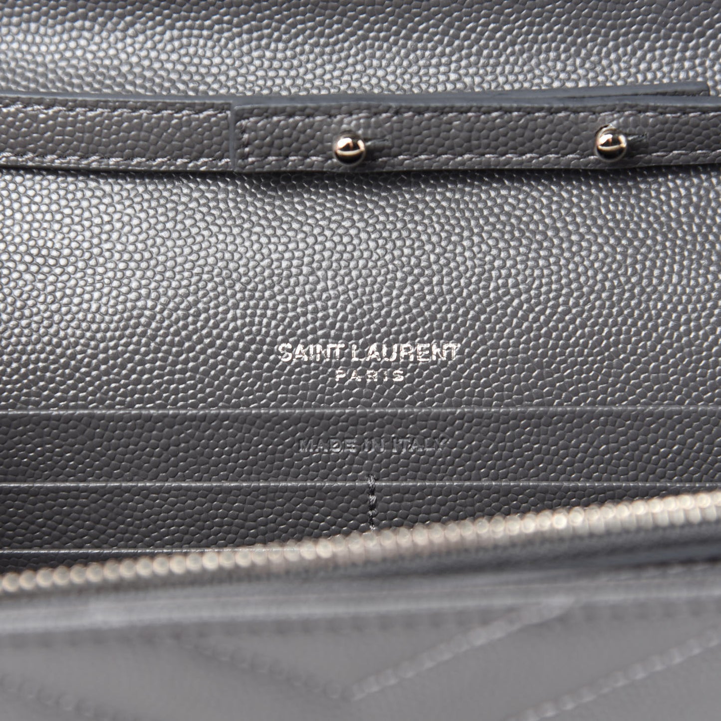 Grain De Poudre Matelasse Chevron Monogram Chain Wallet Earth