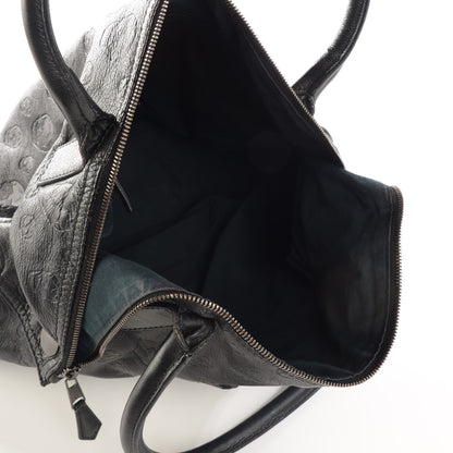 Alexander McQueen Calfskin Skull Embossed De Manta Tote Black 7 of 7